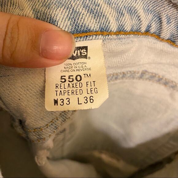 VNTG LEVIS destroyed high waisted mom jeans 33x36 grunge made in USA - Picture 4 of 11